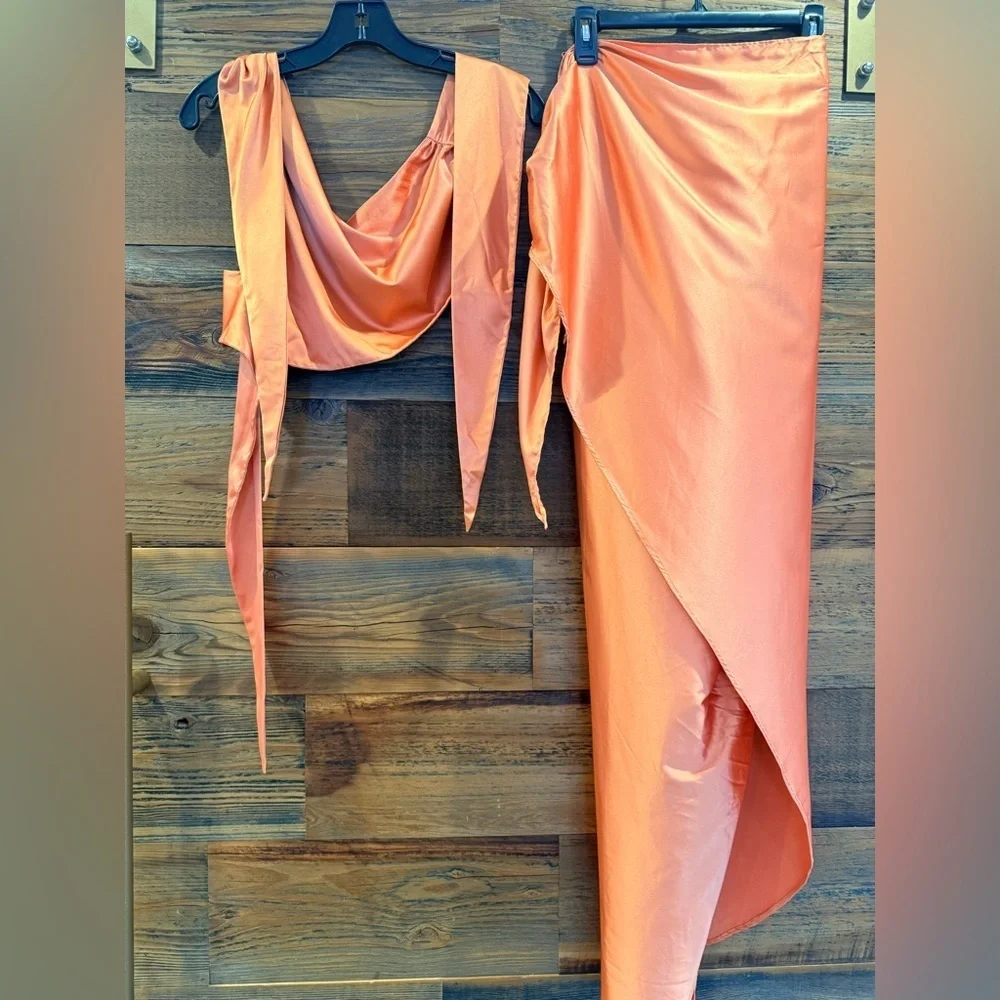 Baobab Collection Marea 2pc Set Asymmetrical Set in Orange “Luz” NWT - Picture 14 of 16